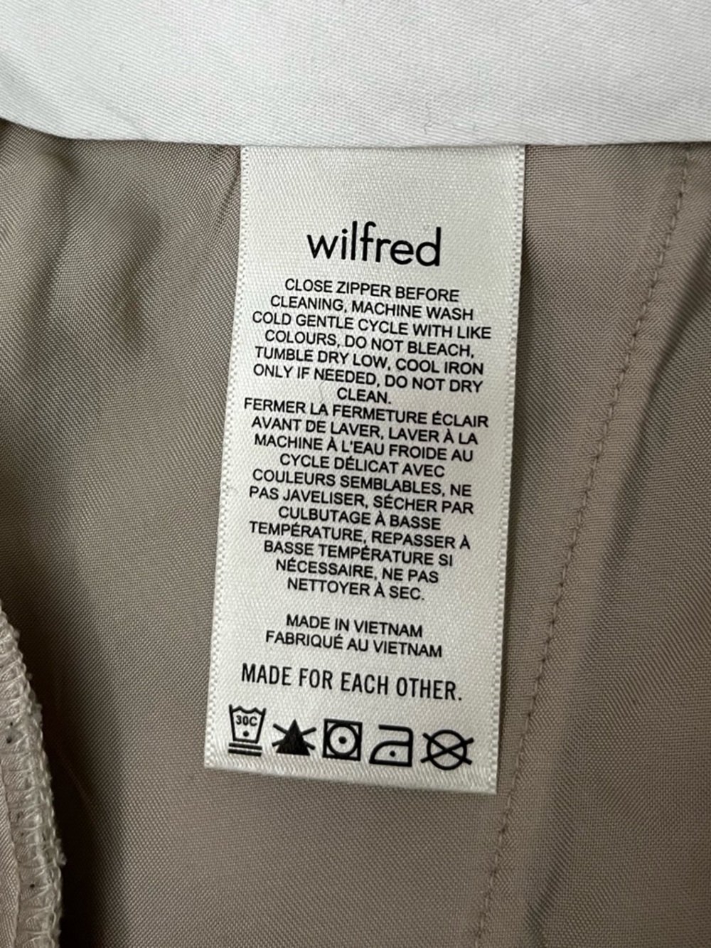 Wilfred Aritzia The Effortless Pant Size 12 Light Birch Wide Leg Trousers - Picture 11 of 15